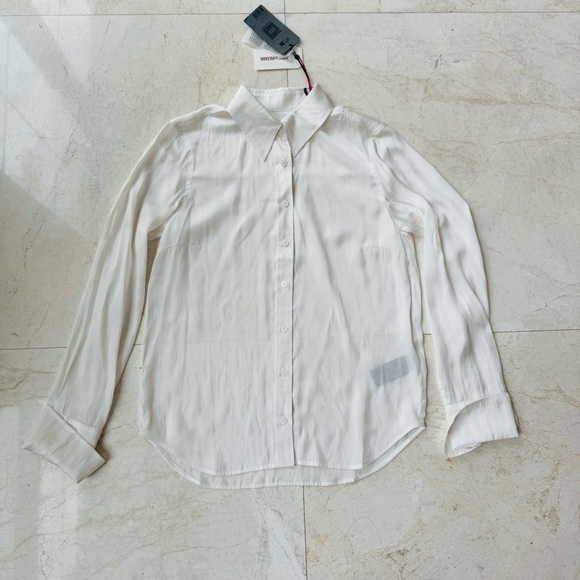 Zadig & Voltaire Tasko Satin shirt white size S - Picture 5 of 11
